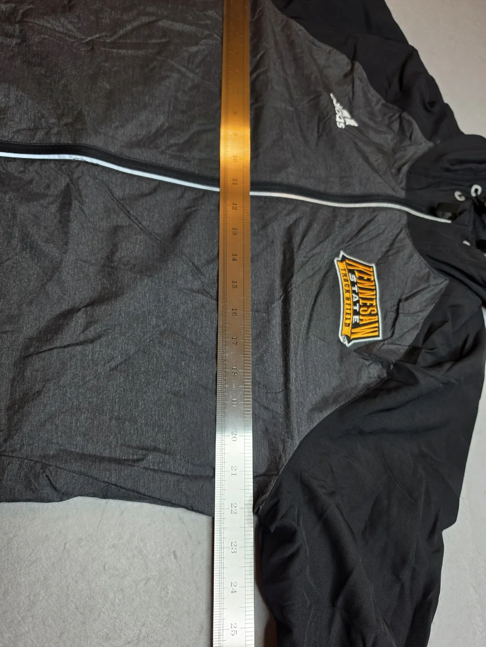 adidas Men's Black & Gray Kennesaw Hooded‎ Windbreaker